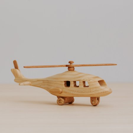 Đồ chơi máy bay trực thăng gỗ thông