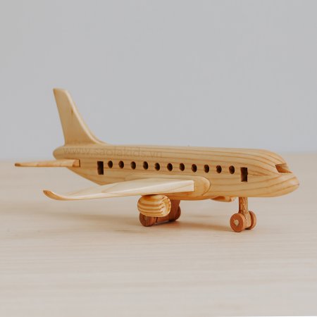 Đồ chơi máy bay chở khách gỗ thông