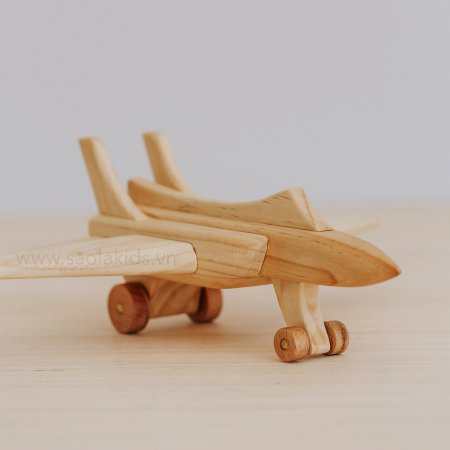 Đồ chơi máy bay chiến đấu gỗ thông