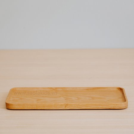 Khay gỗ hình chữ nhật màu dầu (34Dx16.5Wx1.5H)
